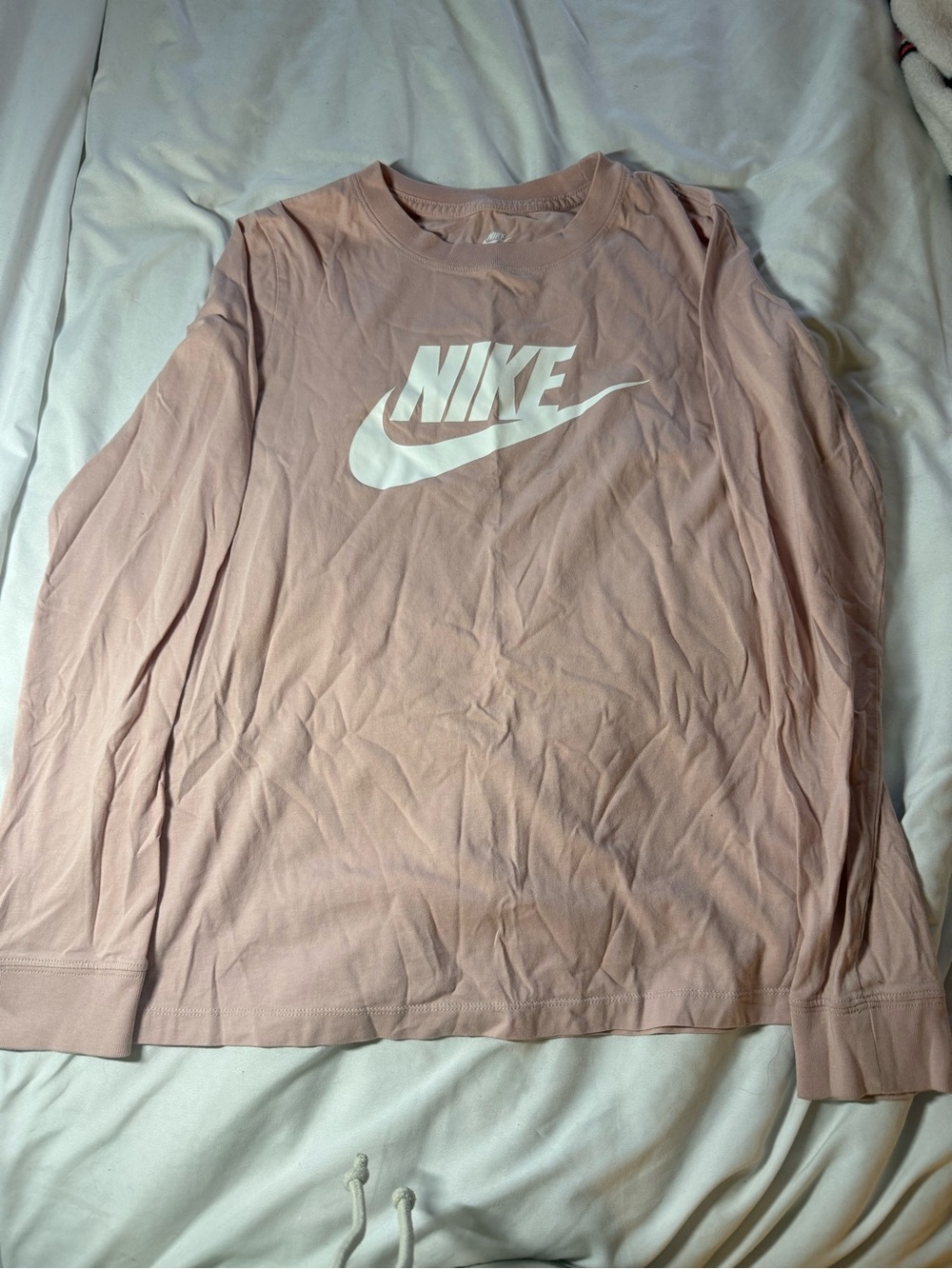 Nike Light Pink Long Sleeve Logo Shirt